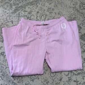 Pink Victoria Secret Sweatpants with Logo